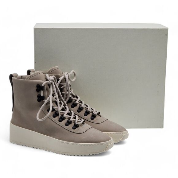 Fear of God Hiking High top Sneakers Nubuck Leather Beige 40 7US NWB Shoes